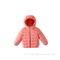 Chaqueta de plumón infantil multicolor opcional